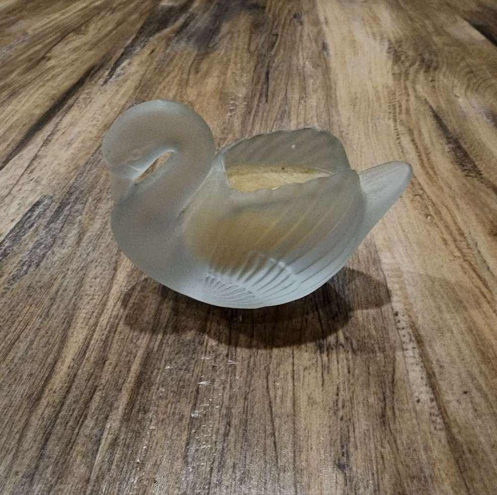 Glass Swan Candle